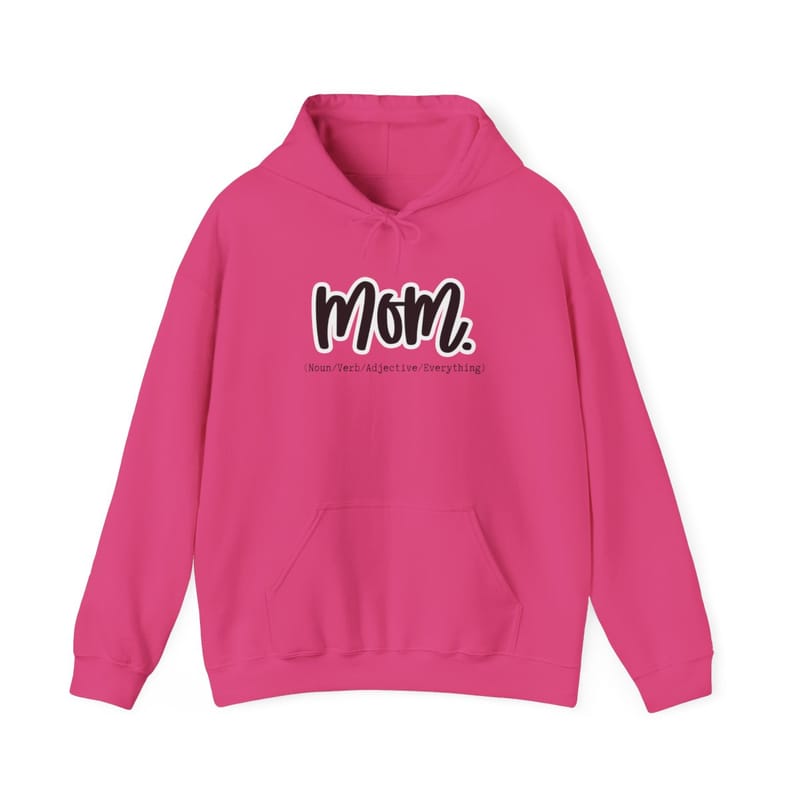 Mom Hoodie - Minimal 'Mom.' Script Pullover, Mother's Day Gift
